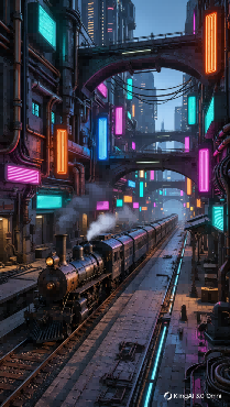Different futuristic art styles generated with Kling AI
